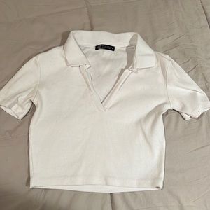 Brand new white zara short sleeve shirt